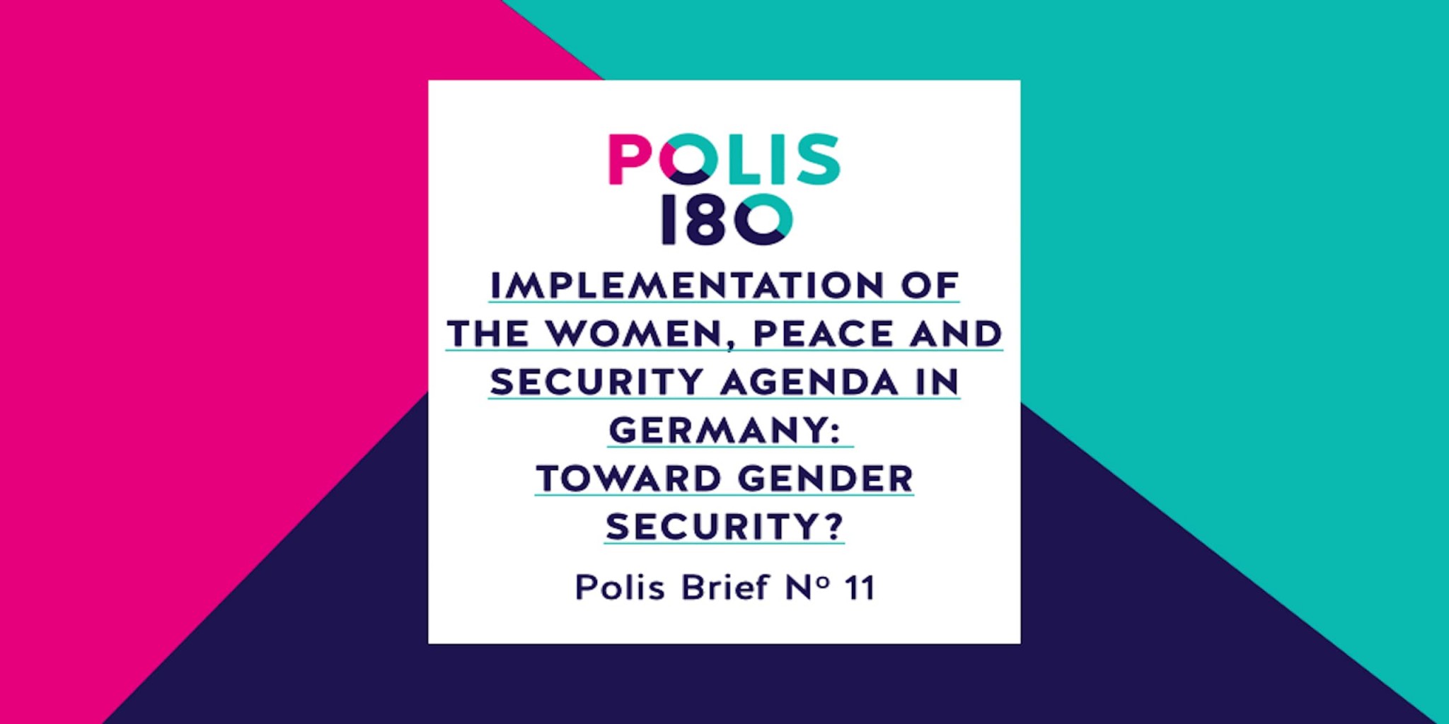 Merle Huber argues that until today, the Women, Peace and Security agenda has fallen short of fulfilling hopes for a transformation of gendered power relations and challenging the norms behind discriminatory practices in security policies. In her Polis Brief, she focuses on how Germany can include a stronger transformative approach in its next National Action Plan post-2020.