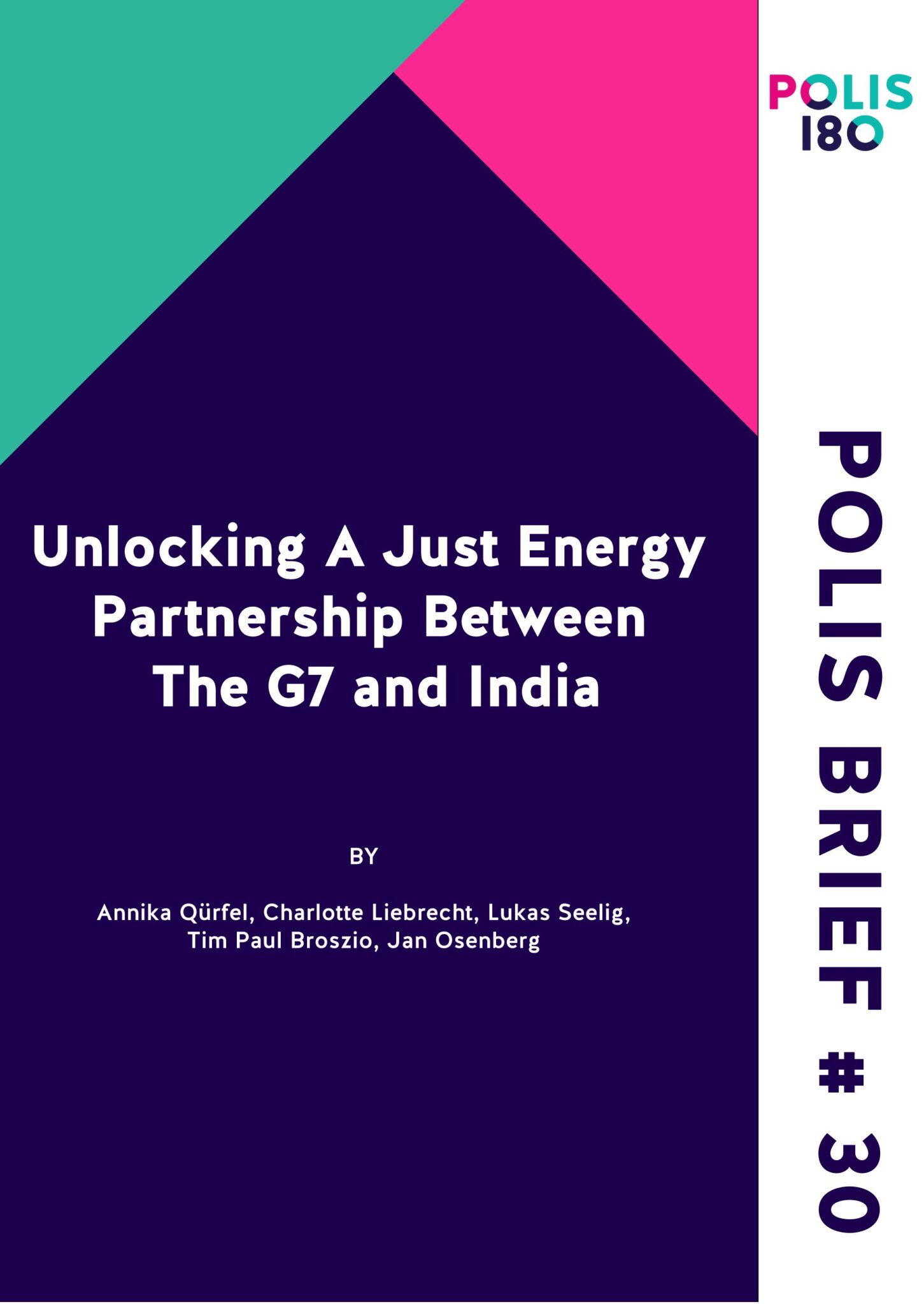 Polis Brief N° 30 - Unlocking a Just Energy Transition Partnership between the G7 and India